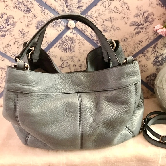 Coach F23537 Blue Pebbled Leather Small Lexy Convertible Shoulder Bag - Picture 8 of 8